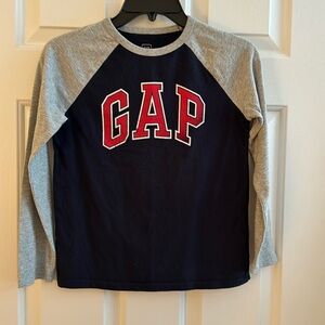 GAP Baseball Long Sleeve Navy Shirt